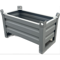 CONTENITORE NUOVO IN LAMIERA VERSIONE LEGGERA CON SLITTA LATO CORTO DIM 640x325x250 ABC ART 6