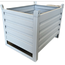 CONTENITORE NUOVO IN LAMIERA CON SLITTA LATO CORTO DIM 800x600x500 ABC ART 8S