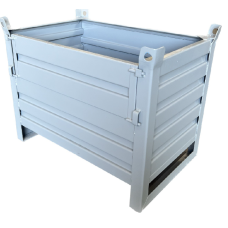 CONTENITORE NUOVO IN LAMIERA CON SLITTA LATO CORTO,CON SPORTELLO IN LAMIERA DIM 800x500x500 ABC ART 9