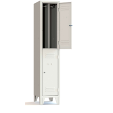 ARMADIO SPOGLIATOIO METALLICO SOVRAPPOSTO CON DIVISORIO SPORCO/PULITO ARMET LINEA CLASSICO