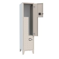 ARMADIO SPOGLIATOIO METALLICO MULTISPAZIO SOVRAPPOSTO ANTE A "Z" ARMET LINEA QUADRO 262/264/266-001