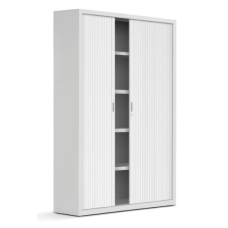 ARMADIO UFFICIO METALLICO SMONTATO CON 2 ANTE A SERRANDA,4 RIPIANI ARMET LINEA SCHEDO