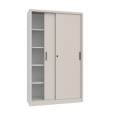 ARMADIO UFFICIO METALLICO SMONTATO CON RIPIANI CON ANTE SCORREVOLI ARMET LINEA SCHEDO