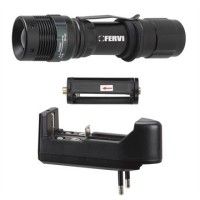 TORCIA IN ALLUMINIO CON 1 LED E FUNZIONE ZOOM MANUALE FERVI 0338