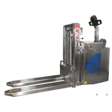 TRANSPALLET ELEVATORE ELETTRICO IN ACCIAIO INOX IN A304,ALZATA A 1500MM,PORTATA 2000KG BADA 20DS