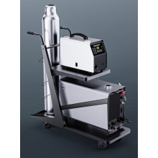 SALDATRICE LASER COMPLETA DI TRAINAFILO e TROLLEY per TRASPORTO BOMBOLA, BODOR serie PRO 1500