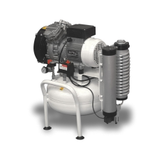 COMPRESSORE A PISTONI SENZA OLIO OILESS DENTALI, DA 1,5 A 2,5 HP,8 BAR, SU SERBATOIO CON ESSICCATORE INTEGRATO,CECCATO CLEANAIR CLR T 15-25