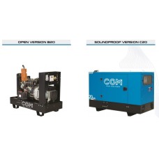 GENERATORE  INDUSTRIALE CGM DIESEL 1500 RPM IN VERSIONE APERTA E SILENZIATI CON CABINA INSONORIZZATA, MOTORE PERKINS, DA 10 A 500 KVA 