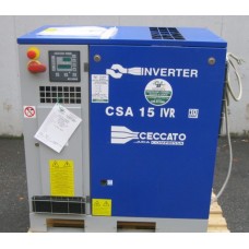 COMPRESSORE usato INVERTER revisionato A VITE CECCATO CSA 15 IVR, HP 15 DA 0-10BAR, ore 8000
