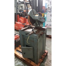 TRONCATRICE PER ALLUMINIO, usata 350mm EMMEGI con morse pneumatiche e base