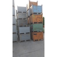 CONTENITORI IN FERRO PESANTI PORTATA KG 1500, CM 100x80x85H, TARA KG 90, CON SLITTA CONTENITORI IN FERRO PESANTI PORTATA KG 1500, CM 100x80x85H, TARA KG 90, CON SLITTA