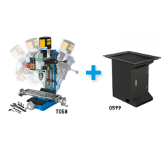 TRAPANO FRESA DA BANCO AD INGRANAGGI+BANCO FERVI KIT0195