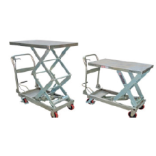 PIATTAFORME MOBILI IN ACCIAIO INOX LEVANTE SERIE LHX E MH
