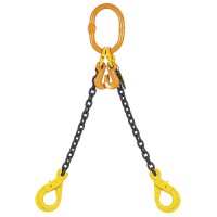 PENDENTE A CATENA GRADO 80 A 2 BRACCI PORTATA GANCIO CLEVIS CON ACCORCIATORE NPC2B 