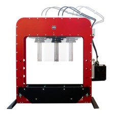 PRESSA IDRAULICA MOTORIZZATA DOPPIA VELOCITA' AUTOMATICA CON RAPIDO POTENZA 110 TONN CON CILINDRO MOBILE E LUCE 1500MM AXA PM110-15