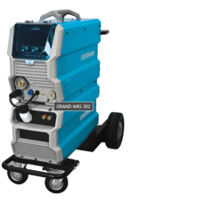 SALDATRICE NUOVA A FILO INVERTER MULTIPROCESSO MIG,MIG SINERGICO,MIG PULSATO, DOPPIO PULSATO,ELETTRODO E TIG DC LIFT DA 300A, LOKERMANN GRAND MIG 302 PULSE, 400V