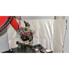 SCHERMO MOBILE SU RUOTE con TENDA LASERFLEX 4000x2000MM