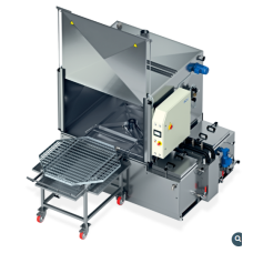 LAVAPEZZI AUTOMATIC A CESTO ROTANTE A DUE BAGNI CON PLC E TOUCHSCREEN,ALTEZZA DI CARICO 95 CM,TEKNOX SIMPLEX BIG 2B