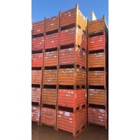 CONTENITORI  IN FERRO usati DIM. 1000X800H900 (650+150+100) TARA KG 90 PORTATA KG 1500/2000