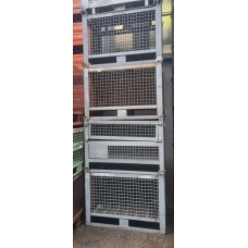 CESTE USATE COLORE GRIGIO CON SPORTELLO LATERALE DIM 120x80xH85 CESTE USATE COLORE GRIGIO CON SPORTELLO LATERALE DIM 120x80xH85