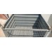 CESTE USATE-SEMINUOVE  IN FERRO CON SPORTELLO LATERALE E SLITTA DIM:100X80H86 TARA KG 53 COLORE GRIGIO 