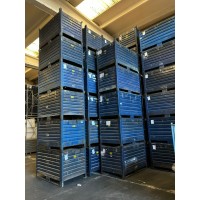 CONTENITORI USATI IN LAMIERA CON SLITTA DIM: 155x94x90