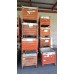 CONTENITORI IN LAMIERA USATI ARANCIONI DIM 100x80xH85 DA PIEDE AD ORECCHIO,PORTATA 1500 KG