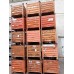 CONTENITORI IN LAMIERA USATI ARANCIONI DIM 100x80xH85 DA PIEDE AD ORECCHIO,PORTATA 1500 KG