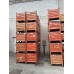 CONTENITORI IN LAMIERA USATI ARANCIONI DIM 100x80xH85 DA PIEDE AD ORECCHIO,PORTATA 1500 KG
