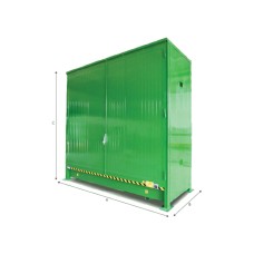 CONTAINER A 2 PIANI PER STOCCAGGIO DI CISTERNETTE ECOLOGICO CAUCCHIOLI ART N CE185ADP-C4-6