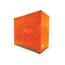 DEPOSITI ESTERNI DI SICUREZZA PER STOCCAGGIO IN ORIZZONTALE DI FUSTI ECOLOGICO CAUCCHIOLI ART N CE79ADP-F4-6-8